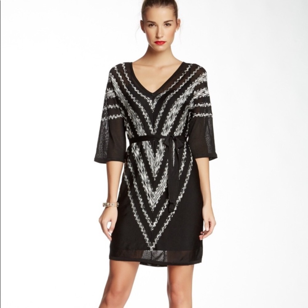 Trina Turk Yvonne sheer sweater dress NWT